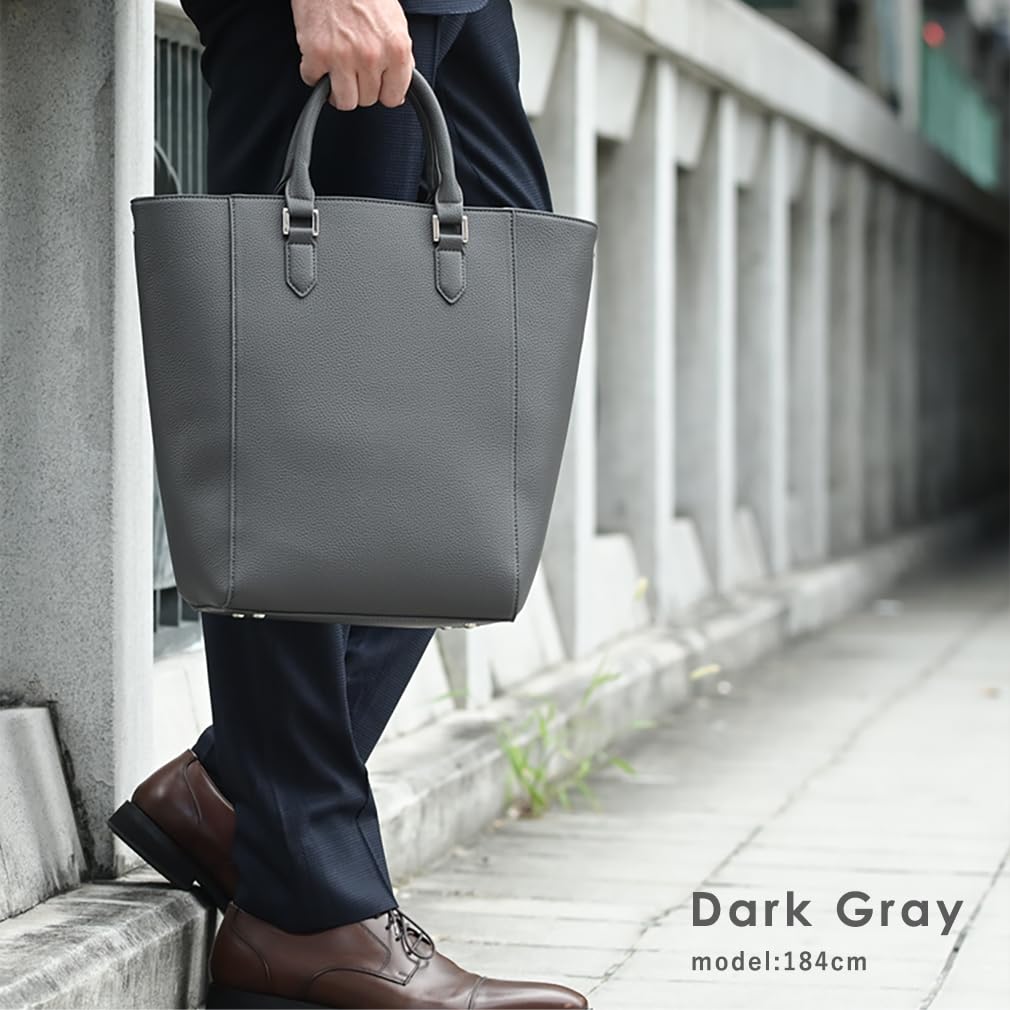 VITAFELICE Damen 2-Wege Vertikale Tote Bag (inb-10184p) (Dunkelgrau)