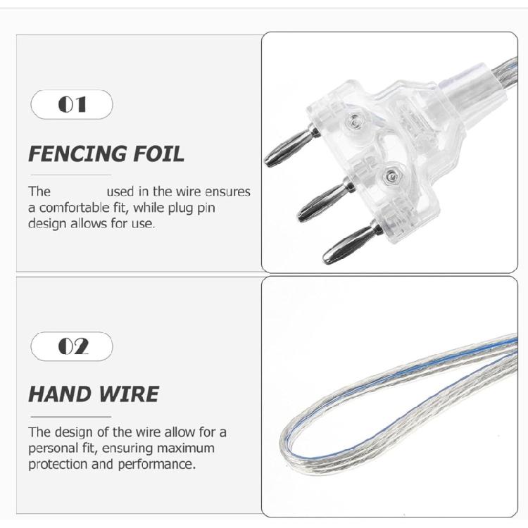 Light weight Flexible Fencing Body Wire Foil Body Wire Light Weight Body Wire Pin Plug Body Cord Fencing Equipment Cord