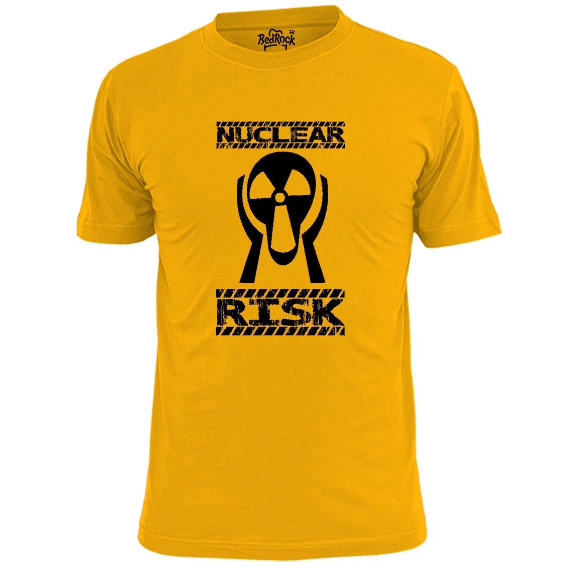 Mens Nuclear Risk Poster T shirt Anti War CND 4XL