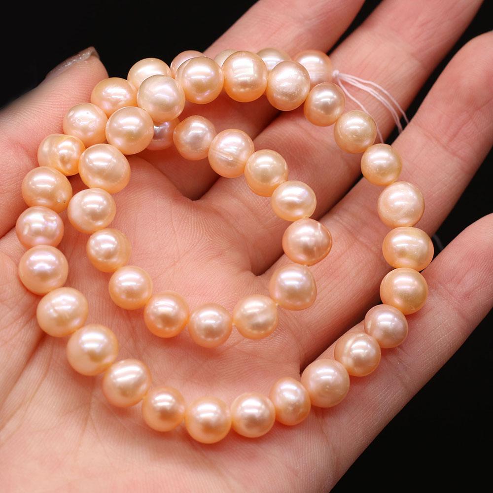 

1String, Subcircle Natural Freshwater Pearls, 8-9mm Pink Pearl Beads for Jewelry Making DIY Crafts, Birthday Wedding Gifts, 36cm 1String/8-9mm-36cm розовый