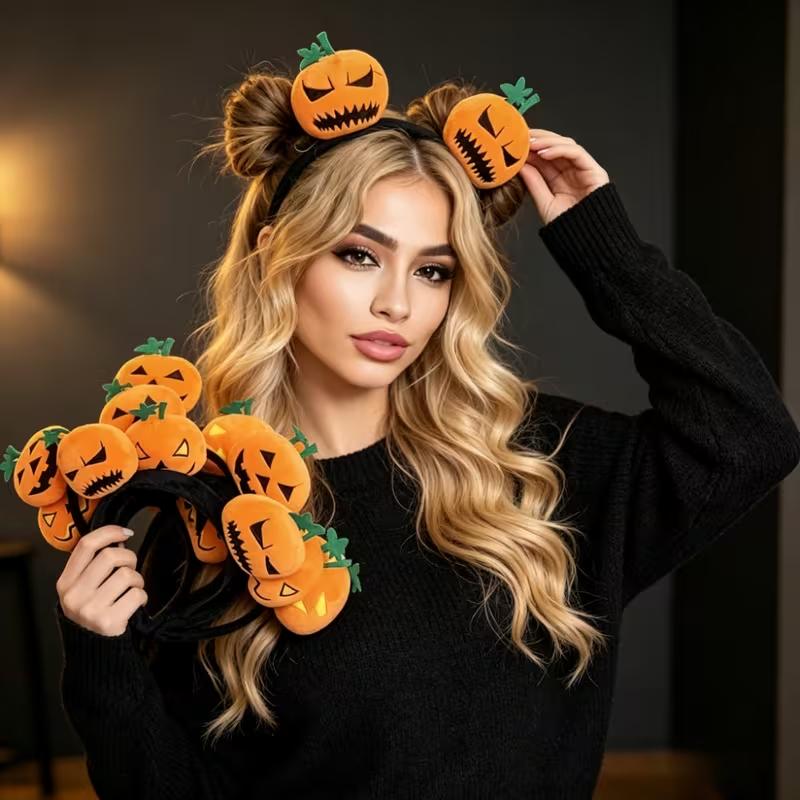 1-20 Pezzi Fasce per Capelli Divertenti di Halloween Fascia Testa Zucca Cos Capigliatura Ragazza Pinza per Capelli Scherzo Pinza per Capelli Elfo Carina Decorazione