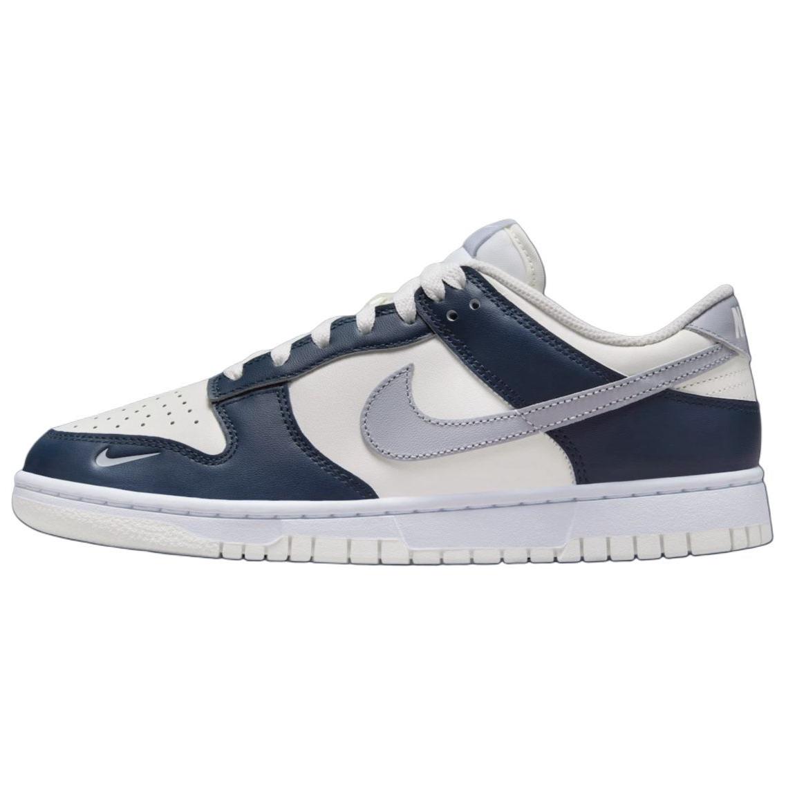 

Nike Dunk Low Sail Armory Navy Women Sneakers Blue White Wolf-Grey HV2390-100 36