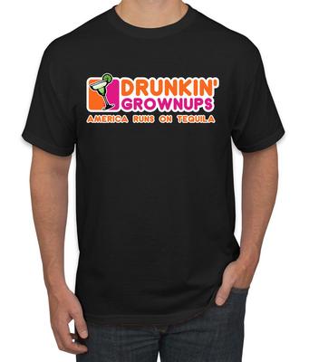 Drunkin Grownups America Runs On Tequila T-shirt