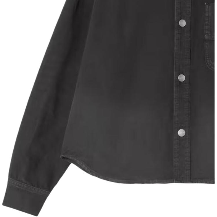 Carhartt WIP FW26 Georgia Shirt Jac With Chest Pocket Woven Label Casual Long Sleeve Shirt Jacket Women Jackets I036876-89-17