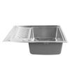 Top Mount Sink 304 Stainless Steel Drop In Sink Single Bowl Basin with Washboard Laundry Utility