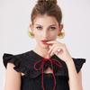Elegant Ruffle Trim Detachable Collar Comfortable Courtstyle Decorative Collar Neck Choker Accessory for Punk Styling