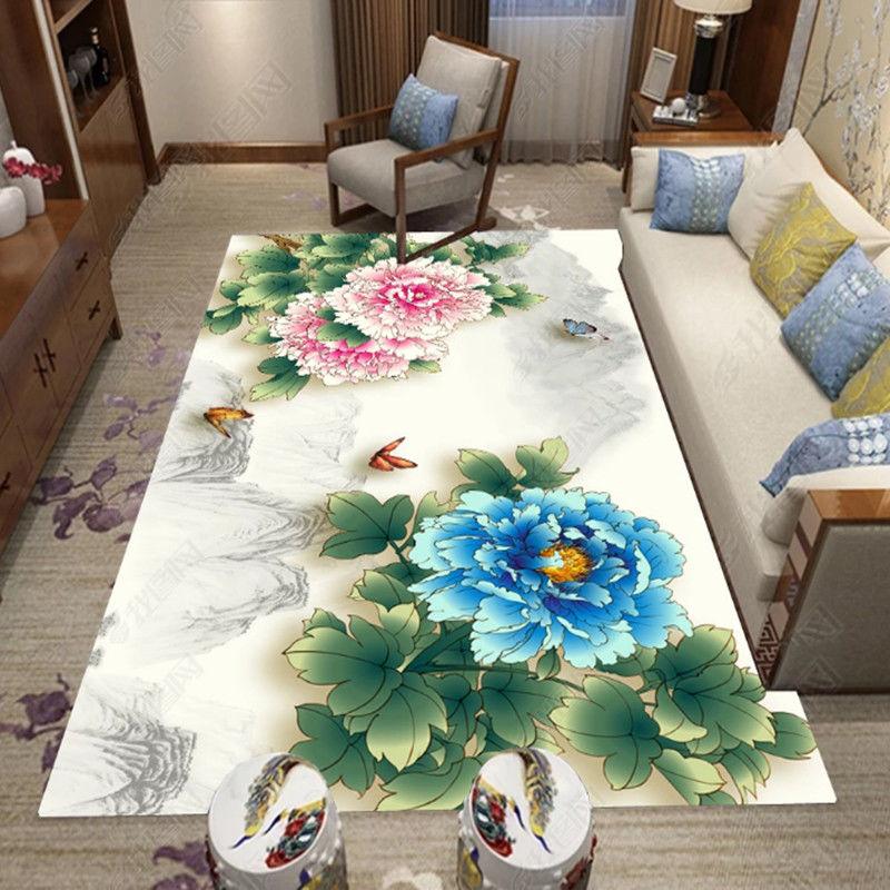 New Chinese Living Room Carpet Home Luxury Bedroom Bedside Large Area Mat Office Commercial Carpets Washable Entrance Doormat