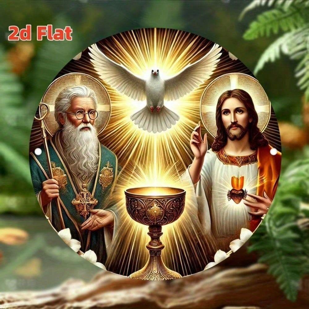 Metal Poster Wall Art, Religious Sign Detailed Design, Bar Gift