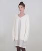 Micene Dina Fur Cardigan-Satin Dress Set