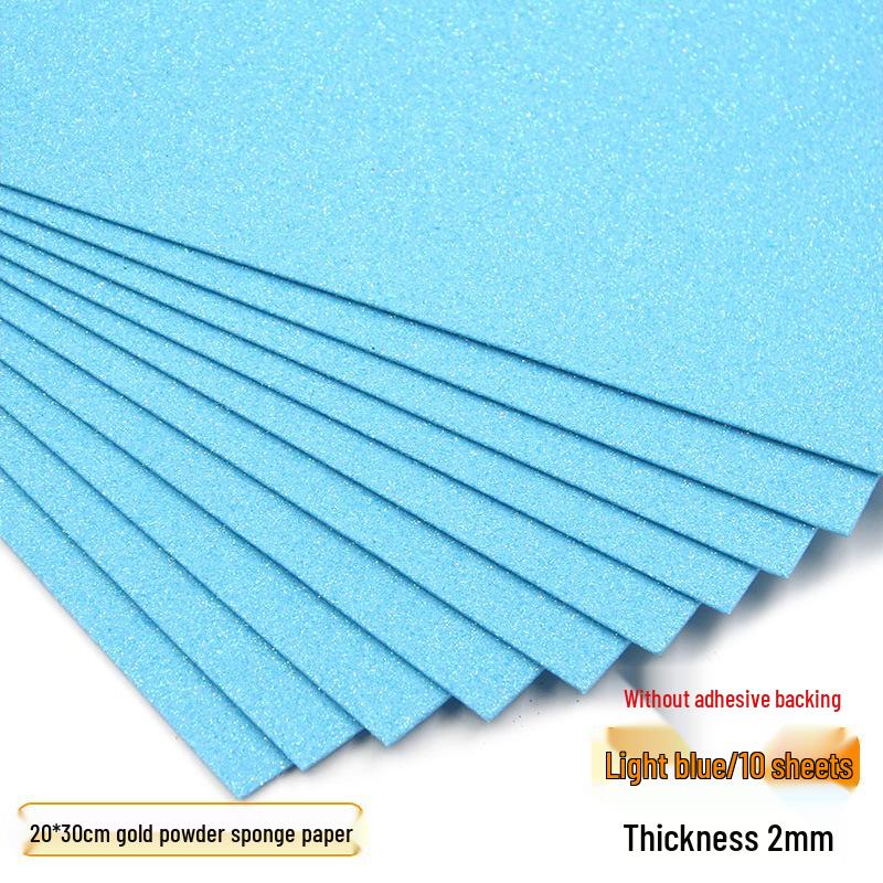 A4 2mm Glitter Foam Paper - Thick Colored Sheets for Crafts & Kindergarten Projects