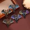 Matte Finish Metal Double Headed Dragon Brooch 1Pcs Unisex Animal Pin Fashion Accessory for Blazer Backpack Daily Outfit