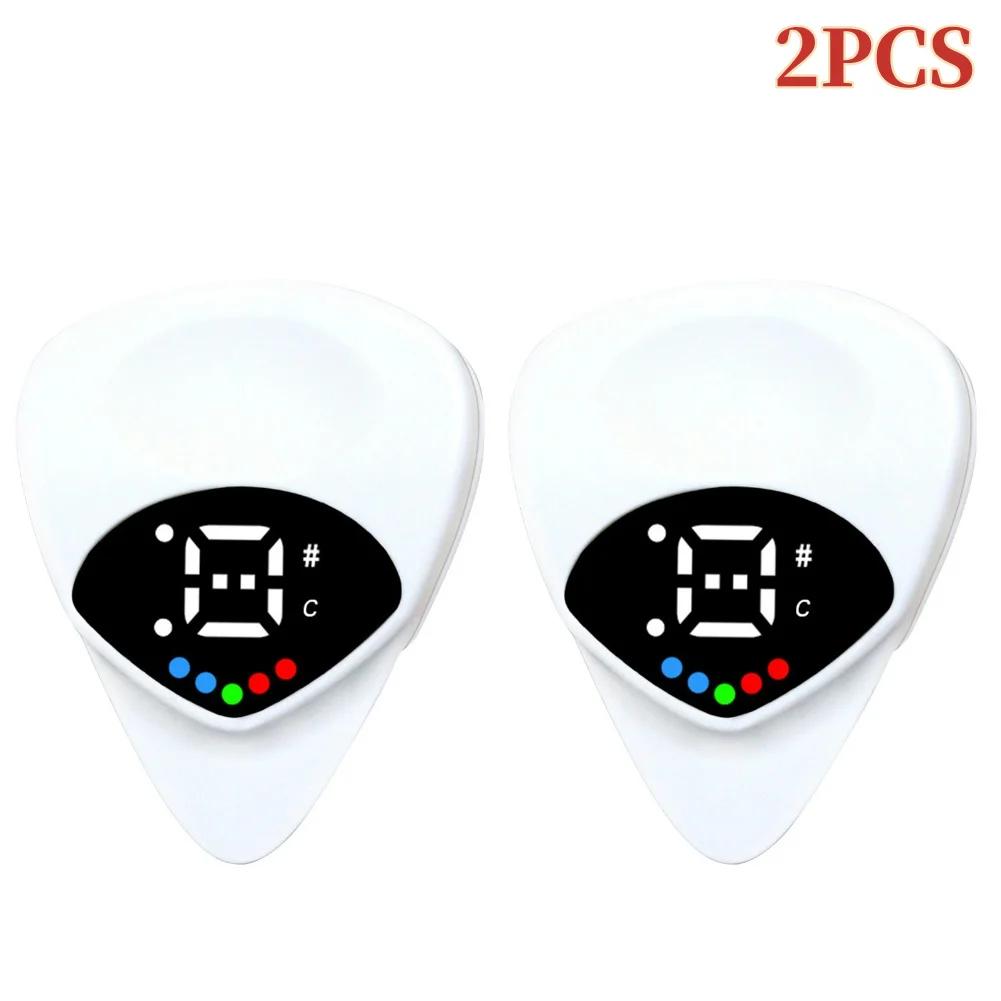1-5PCS Guitar Picks Tuner Guitar Tuner for Acoustic Guitars & Electric Guitars 2-in-1 Digital Electronic Tuner Acoustic Guitar T