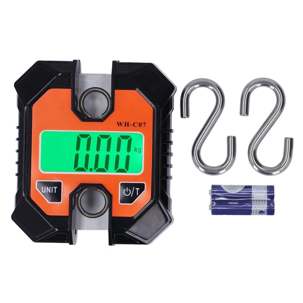 Digital Crane Scale with Hooks LCD Display Electronic Hanging Scale for Industrial Use 100kg 220lbs