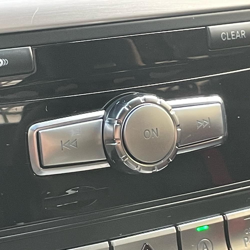 ABS Car Console CD Panel Multimedia Switch Buttons Sequins Volume Button Cover For Mercedes Benz C E Class W204 W212 GLK