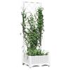 VidaXL Jardinière avec treillis Blanc 40x40x121,5 cm PP 153279