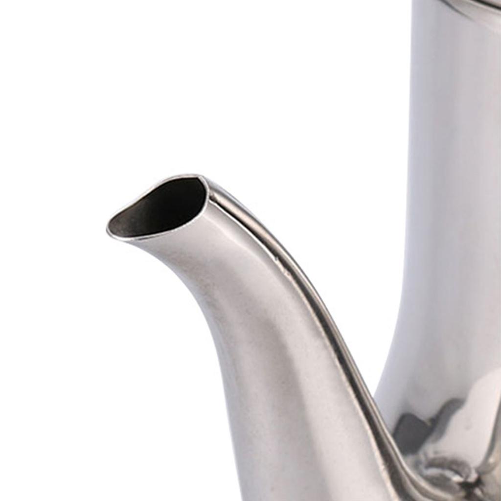 Edelstahl Ölkanne Auslaufsicher Einfaches Ausgießen Einfache Reinigung Ölspender Kanne für Essig Soße Würzöl 18oz