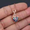 RUI RUI YU Luxury Gold Color Love Heart Necklace Ladies Fashion Small Fresh Clavicle Necklace Jewelry Gift