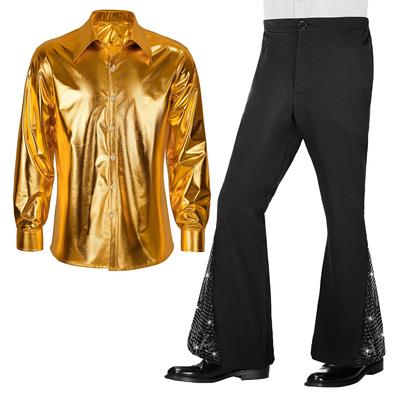 Retro Disco Anzug Set für Herren aus den 1970ern: Europäischer & Amerikanischer Stil für Partys & Auftritte