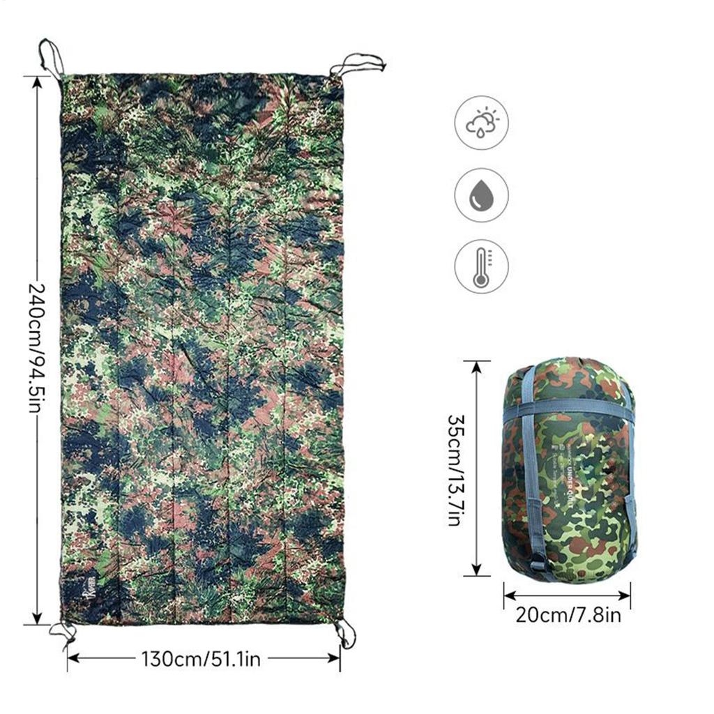 Cobertor de Isolamento Térmico à Prova de Vento para Rede, Cobertores Inferiores para Redes, Para Caminhadas, Mochileiros, Viagens à Praia, Quintais