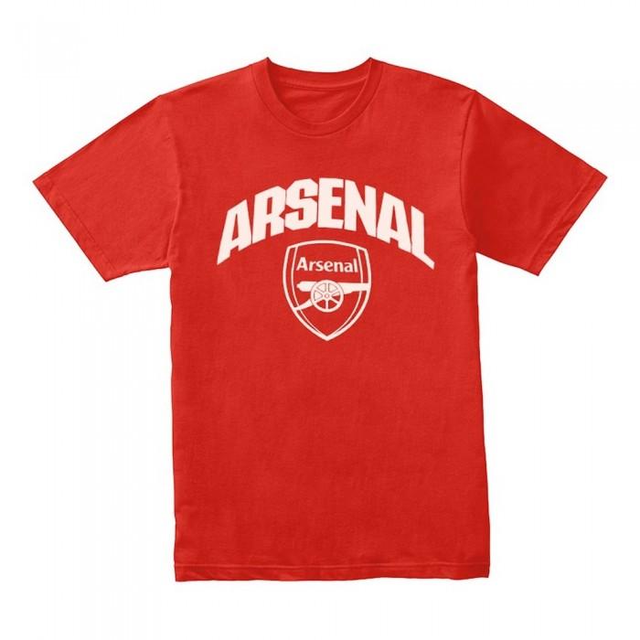 Arsenal FC Unisex Adult Wordmark Crest T-Shirt