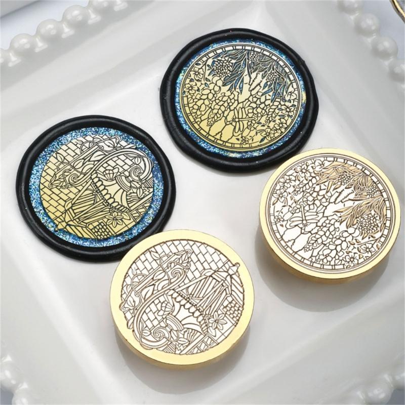 Vintage Seal Stamp Head Replacement, Embossed Sealing Stamp Head for Seal Envelope, Invitations Scrapbooking Decoration