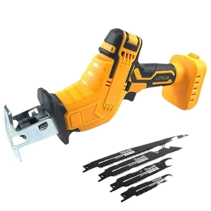 

Cordless Power Tools Reciprocating Saw Band 4 Saw Blades Multi-Functional Metal Garden Tree Cutting Saw for Dewalt 20V Battery