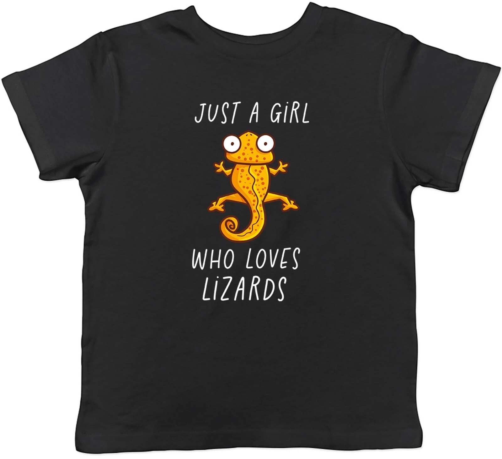 Just A Girl Who Loves Lizards Childrens Kids T-Shirt Boys Girls Gift 100
