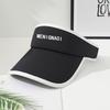 Hat female summer empty top hat sun protection sunshade UV protection letter sports running outdoor beach showing small face
