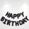 Black Latex Aluminum Foil Happy Birthday Balloons Set Baby Shower Globos For Boys Girls Birthday Party Decorations Supplies