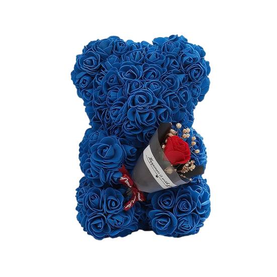 Милый Мишка Искусственный Цветок Розы с Подарочной Коробкой Подарки на День Святого Валентина для Мамы Жены Бабушки Девушки Сестры на День Матери День Рождения Юбилей 1 Set королевский синий