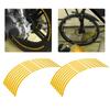16 Stück Fahrrad Motorrad 16 18 Zoll Reflektierende Radstreifen Aufkleber Dekoration Zubehör(Gelb)