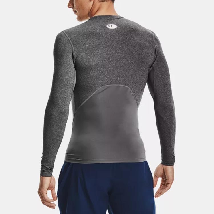 Under Armour Running Training Fitness Shirt Men Tops Gray 1361524-090