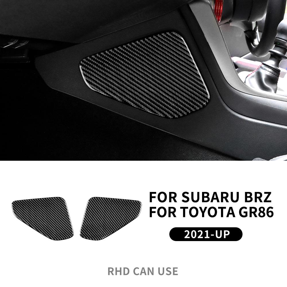 Real Soft Carbon Fiber For Subaru BRZ Toyota GR86 2025 2025 2025 2025 Interior Trim Car Side Knee Panel Sticker Accessories