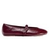 Fashion Comfortable Lightweight Soft Leather Ballet Flats Women Fashion Red Round Toe Belt Buckle Brand Design Shoes Elegant Casual Shoe