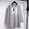 Women's Korean Style Plus Size Solid Color Long Sleeve T-Shirt - Fashionable Hot Stamping, Casual and Versatile for Autumn 2025