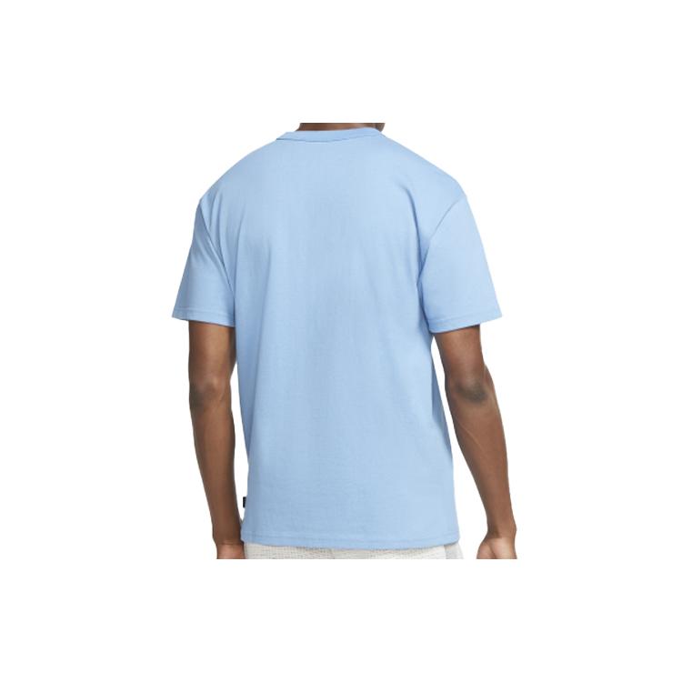 Nike T Shirts Men's Blue Crew Neck Moderate Straight Fit DB3194-496
