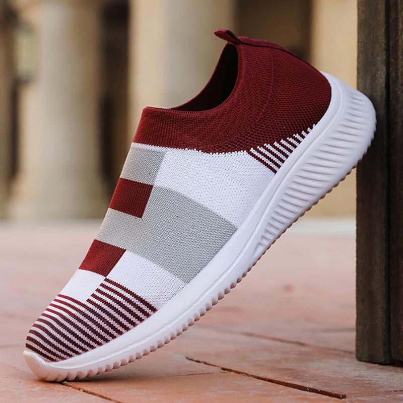 Women Shoes Mix Color Casual Sneaker Slip On Sneakers Women Flat Tennis For Lady Summer Sport Sneaker Female Sports Shoes Tennis