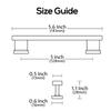 10 Pack Matt Black Cabinet Pulls 5 Inch(128mm) Hole Centers Cabinet Handles Kitchen Hardware Handle for Cabinets and Drawers