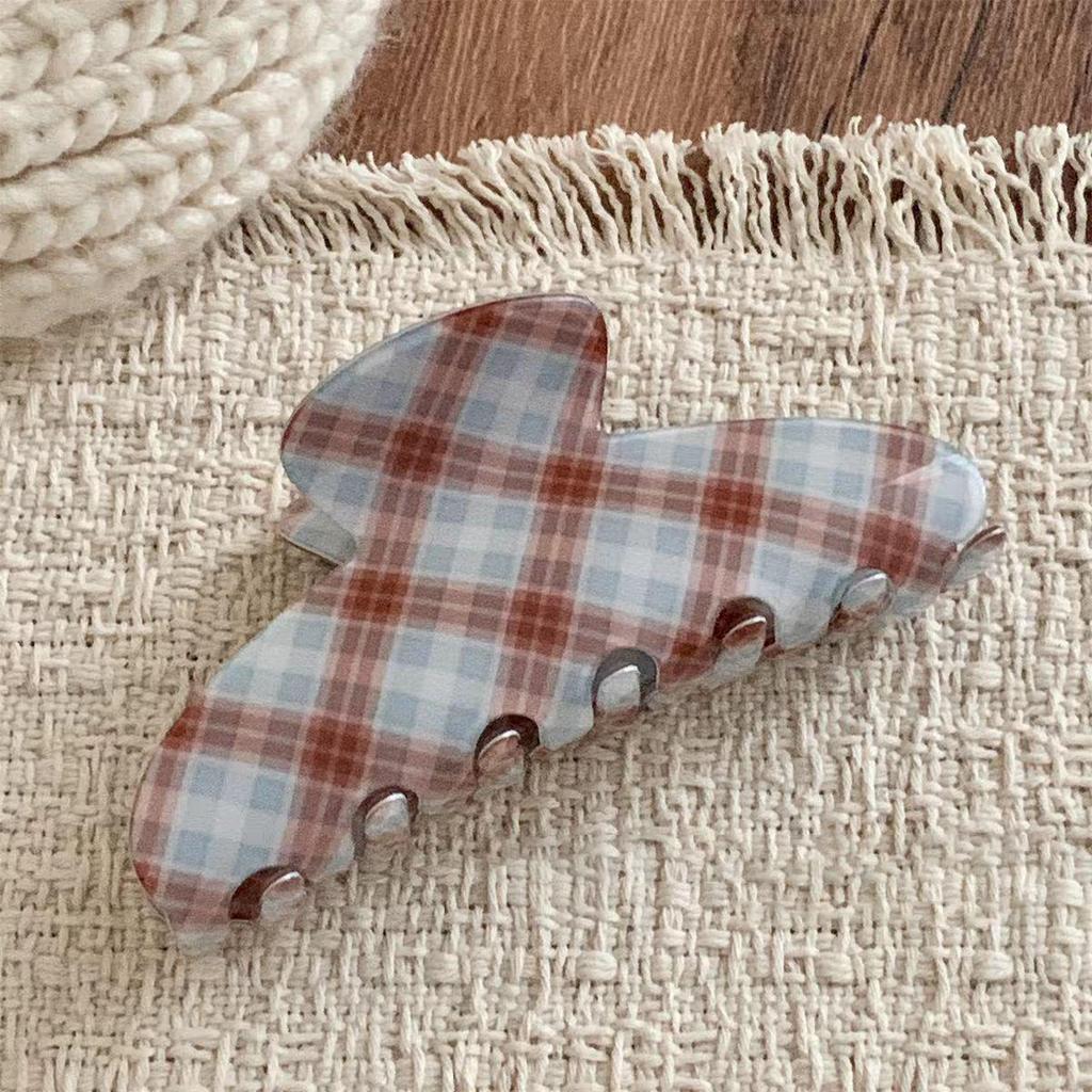 Čokoládově hnědá luxusní spona do vlasů drápek žraločí spona pro ženy - 2025 nová vlasová ozdoba