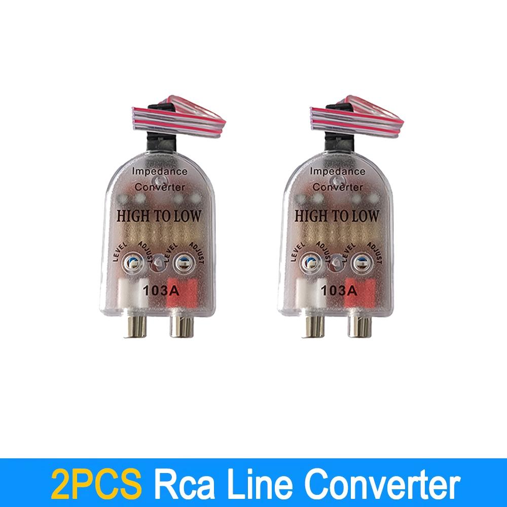 1-5 szt. Car Audio Konwerter Impedancji Audio Wysoki do Niskiego RCA Linia Subwoofer Gadżety Samochodowy Głośnik Niskie Wyjście Filtra Audio Akcesorium