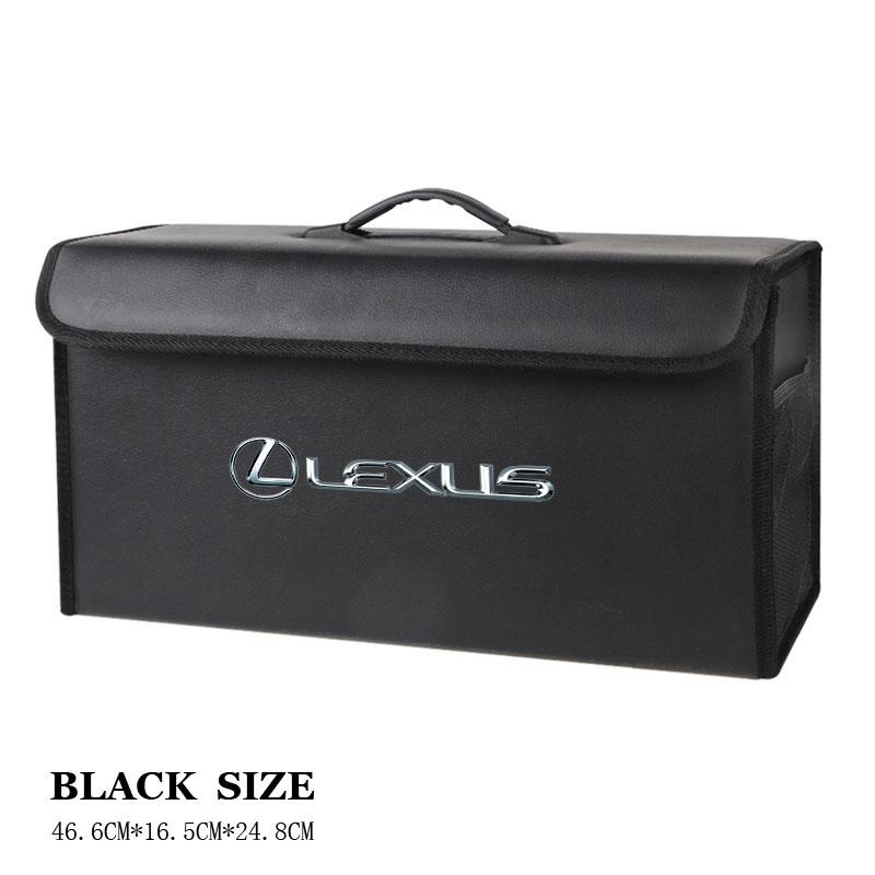 Auto Kofferraum Leder Aufbewahrungsbox Faltbar Auto Organizer Tasche Für Lexus F SPORT GS GX IS LS LX CT LC LBX NX RX 350h 450h ES UX 300e