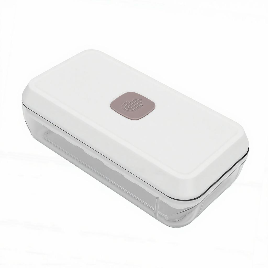 Ice Cube Tray with Lid Bin Scoop Stackable Storage Easy Release Press Type Ice Maker for Freezer