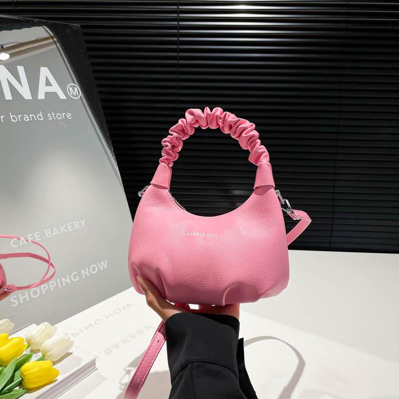 Niche versatile pleated handbag women's summer new fashion simple shoulder crossbody dumpling bag
