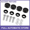 ONE Bling Car License Plate Fasteners Screws Caps Covers Black Plastic Universal
