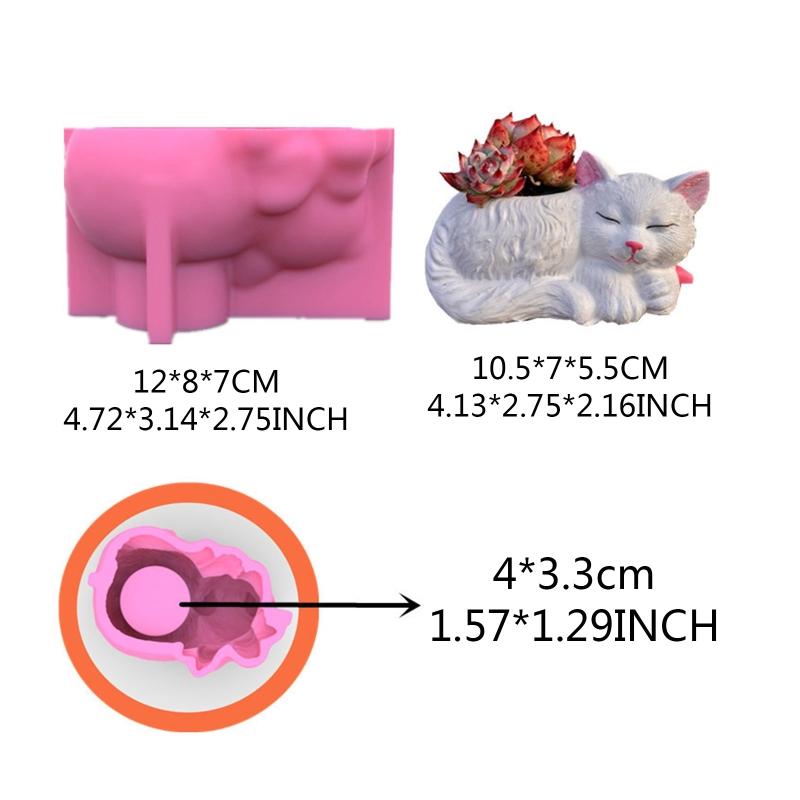 Succulents Flower Pot Resin Silicone Mold Suitable for Diy Garden Concrete Flower Pot Candle Holder Crafts Home Decor