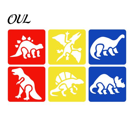 6 Piece Stencil Set Pcs Painting Template Stencils, 5.5x5.9 Inch Washable Reusable DIY Art And Craft Stencils for Wood Paper Fabric, Home Decor