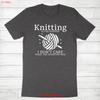 Knitting Is The Answer Shirt I Dont Care T Funny Saying Quote For Vintage Stretched Graphic Homme Comfortable Vintage