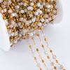 0.5M 1M 2.5mm Stainless Steel Chain Color Cube Square Glass Beads Chain for Jewelry Making DIY Boho Necklaces Bracelets Material