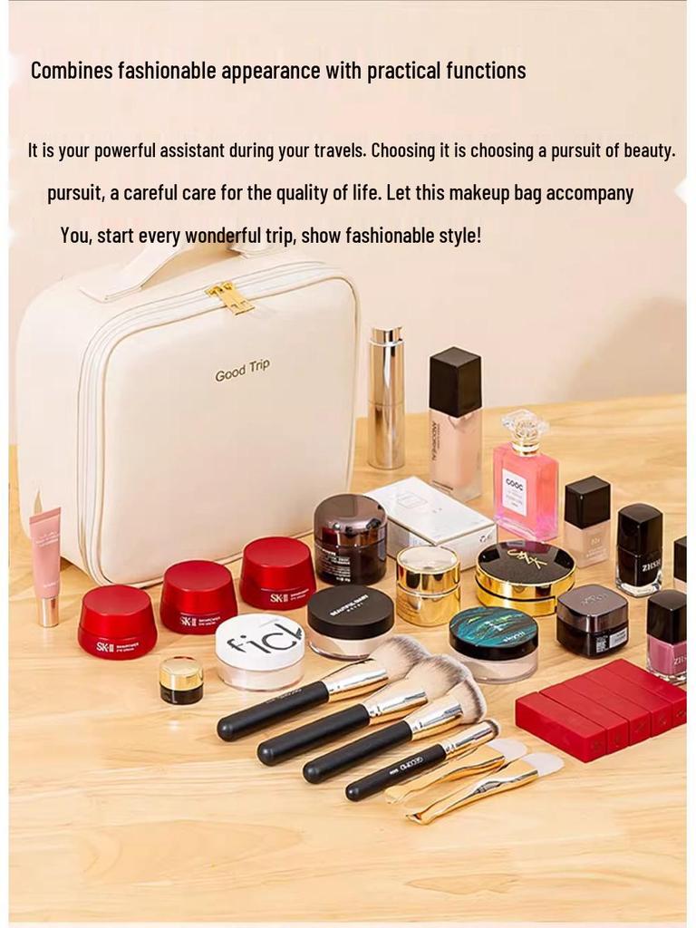 Portable LED Makeup Case with Large Mirror and Handle