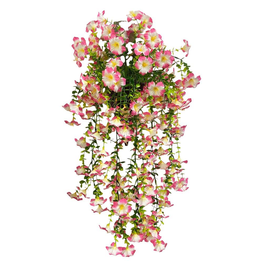Accessoires Plante Grimpante Belle de Jour Réaliste Guirlande de Plantes Multicolore Ornement à Suspendre au Mur